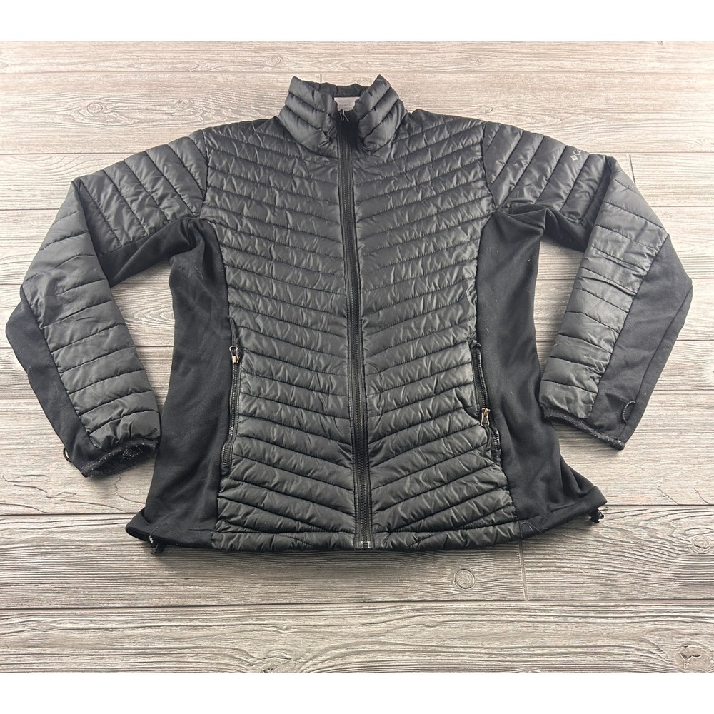 Columbia Sportswear Women’s Large Interchange Black Puffer Jacket Full Zip